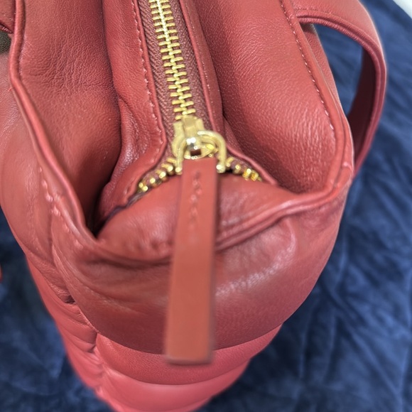 MARTA PONTI color of the season quilted/puff double strap LEATHER BAG - Picture 10 of 13